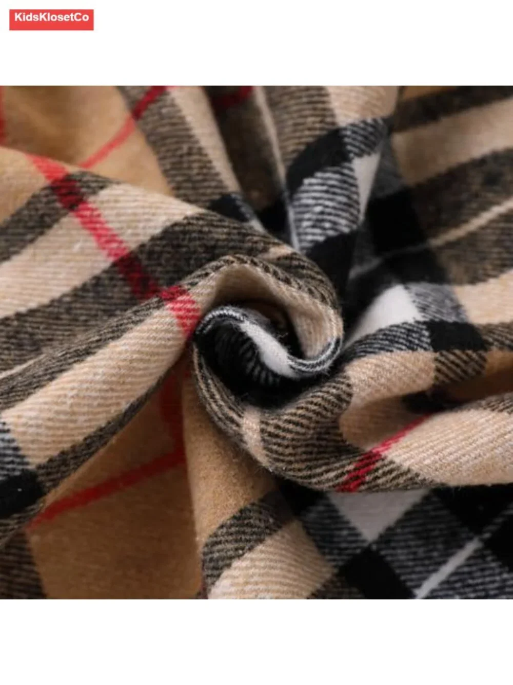 2-Piece Boys Flannel Cotton Plaid Hoodie & Jogger Set
